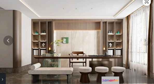 Modern Living Room 3D Model - 16880 - VRAY Render