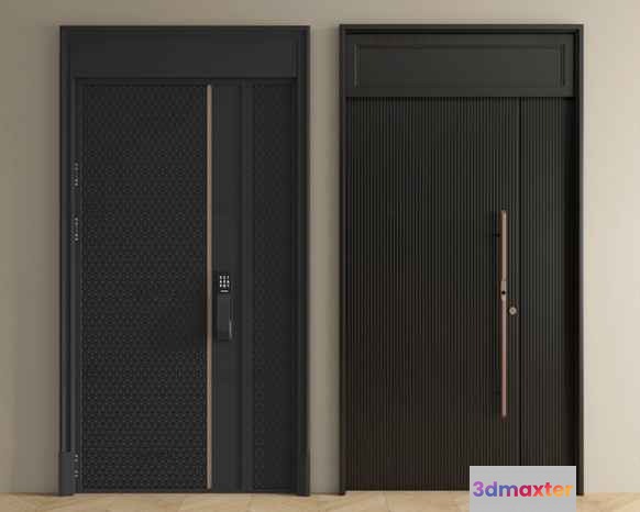 Black Doors 3D Model - 10024 - VRAY Render