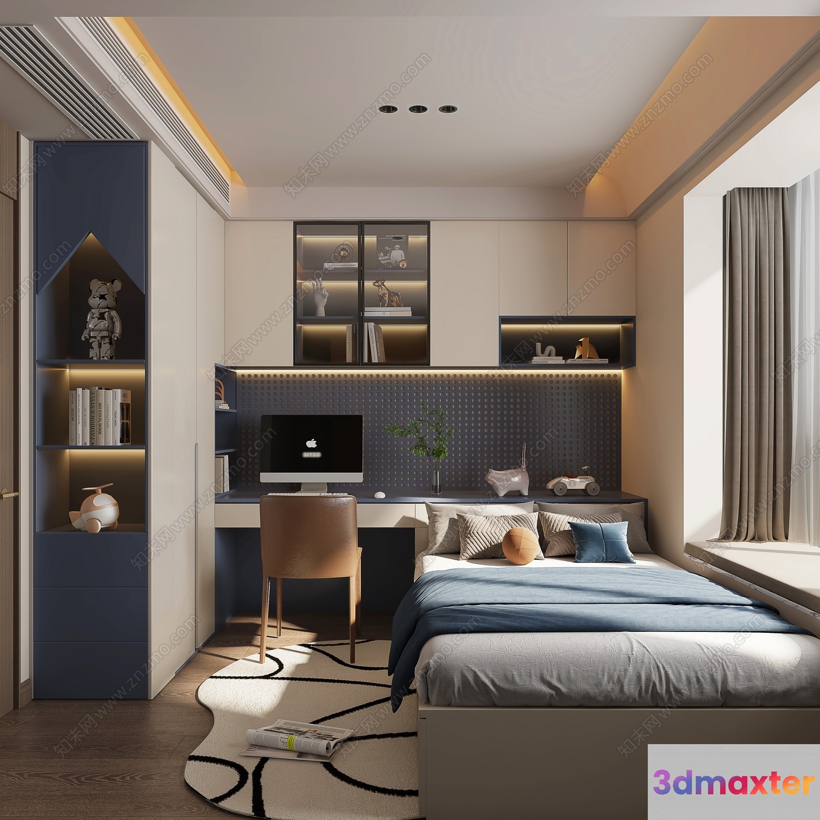 Modern Bedroom 3D Model - 15527 - VRAY Render