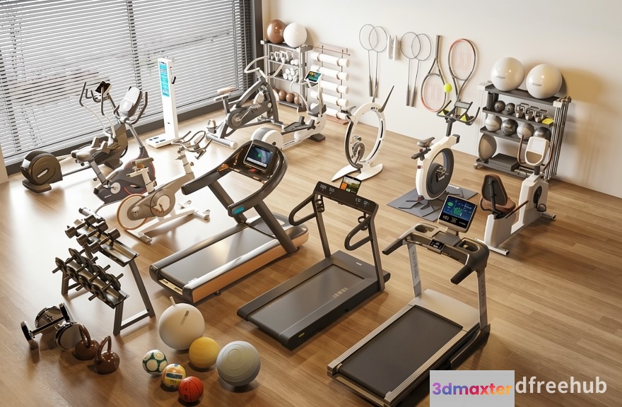 Home Gym Equipment 3D Model - 21761 - VRAY Render