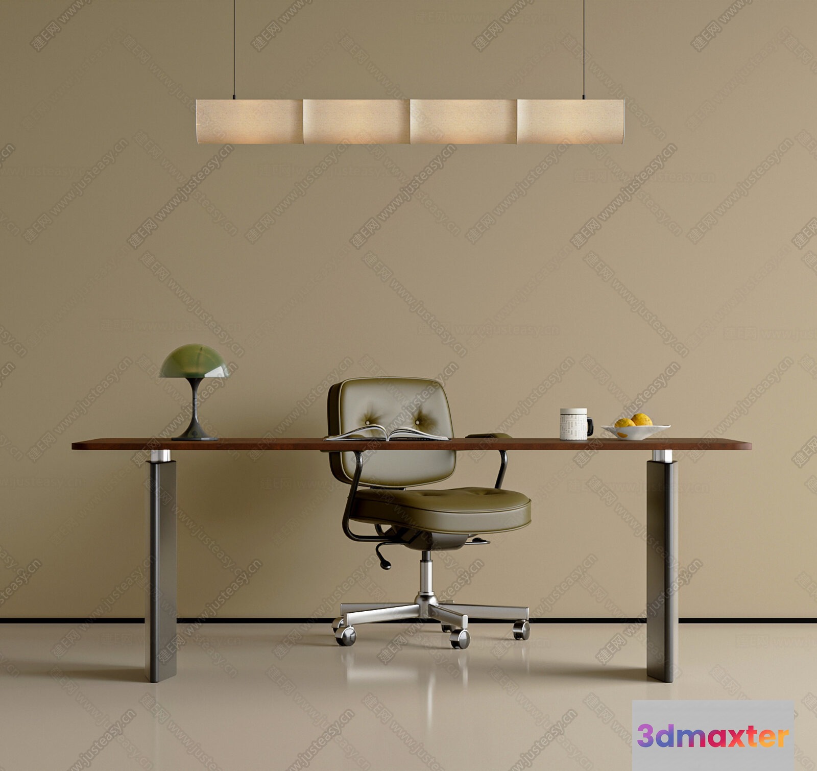 Modern Office Space 3D Model - 7064 - VRAY Render