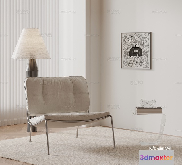 Modern Minimalist Room 3D Model - 15937 - VRAY Render