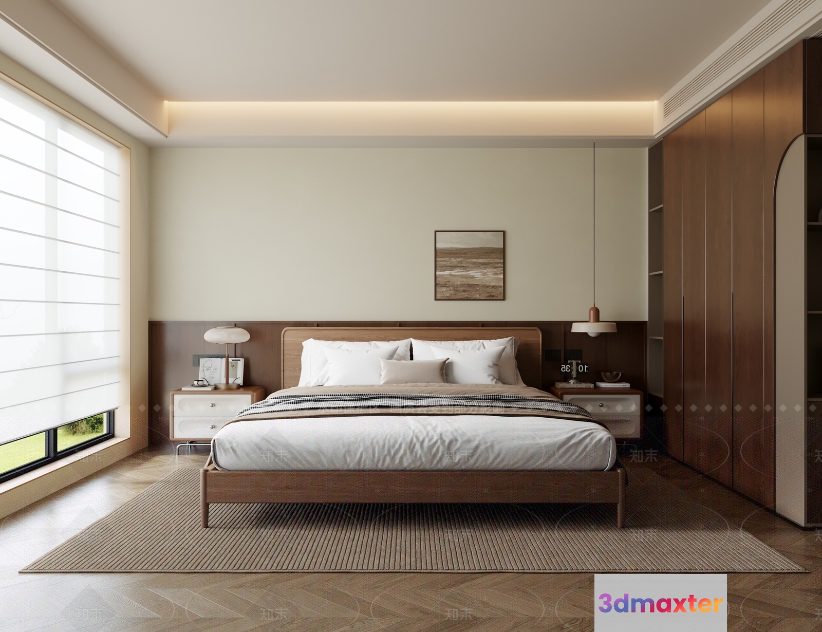 Cozy Bedroom 3D Model - 22474 - CORONA Render