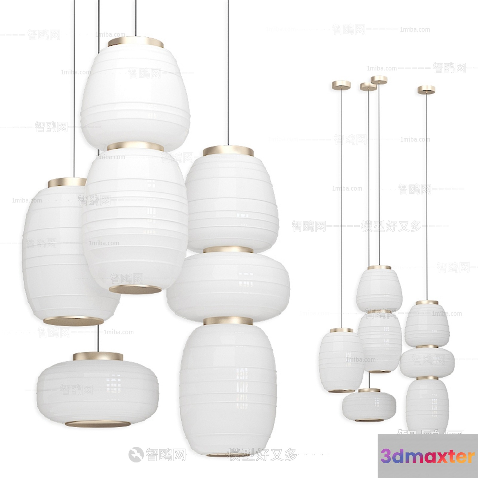 Gold Light Fixtures 3D Model - 14675 - VRAY Render