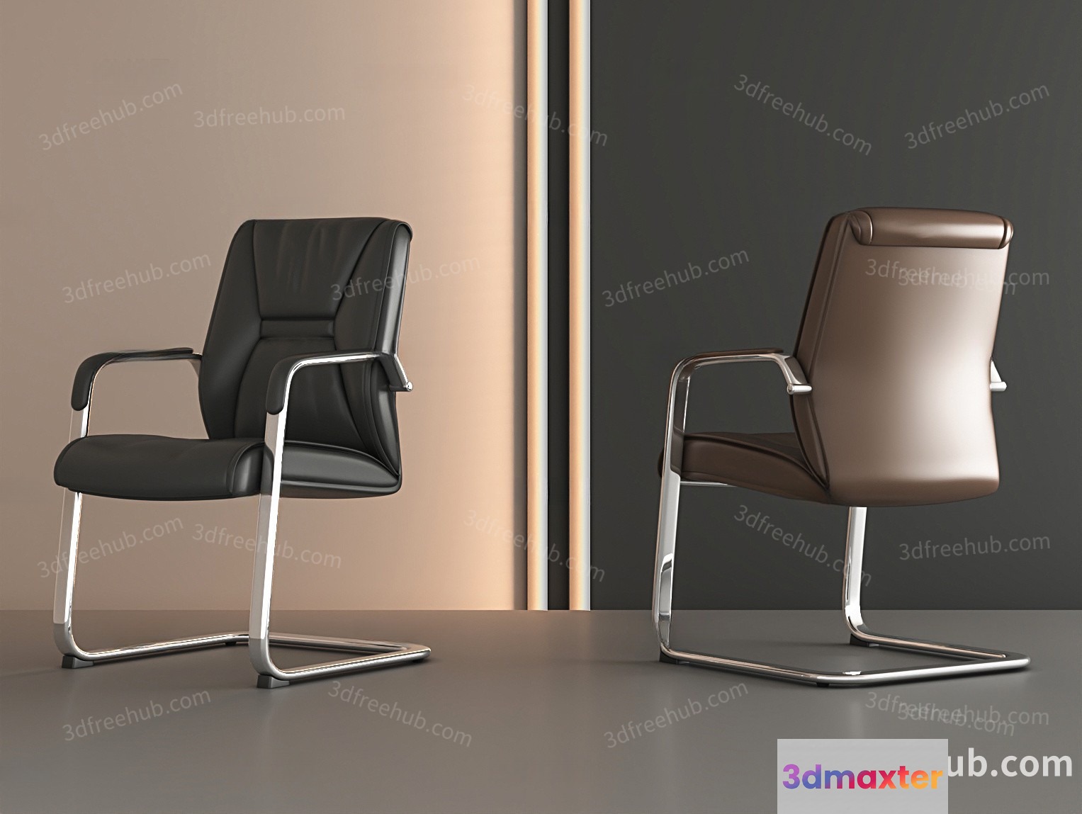 Modern Office Chairs 3D Model - 21958 - VRAY Render