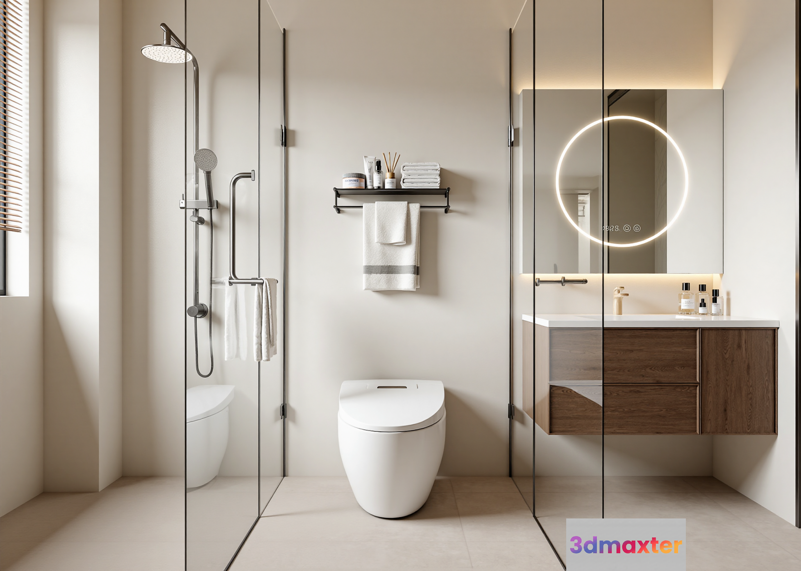 Modern Bathroom Vanity 3D Model - 9664 - VRAY Render