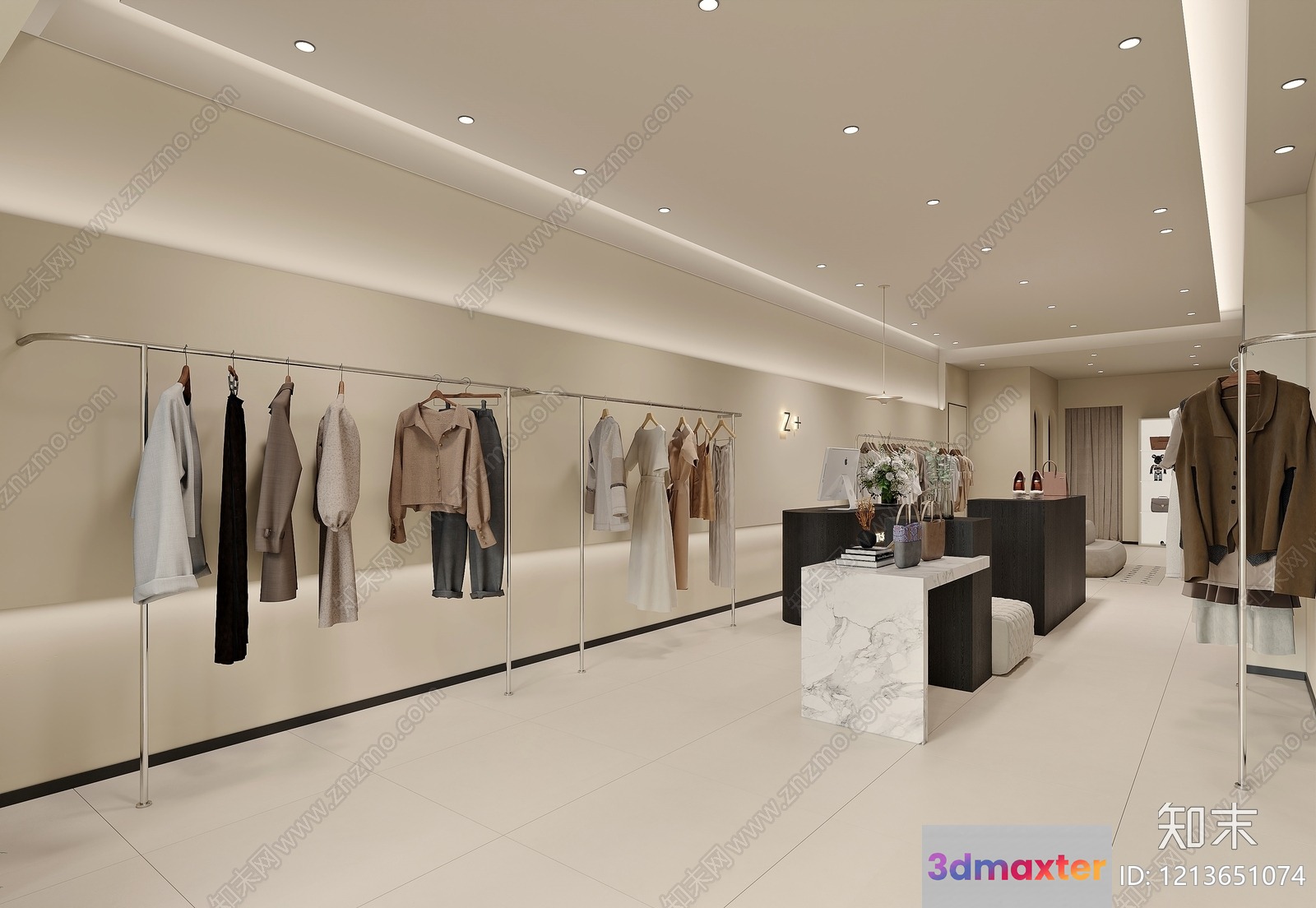 Modern Clothing Store 3D Model - 22182 - VRAY Render