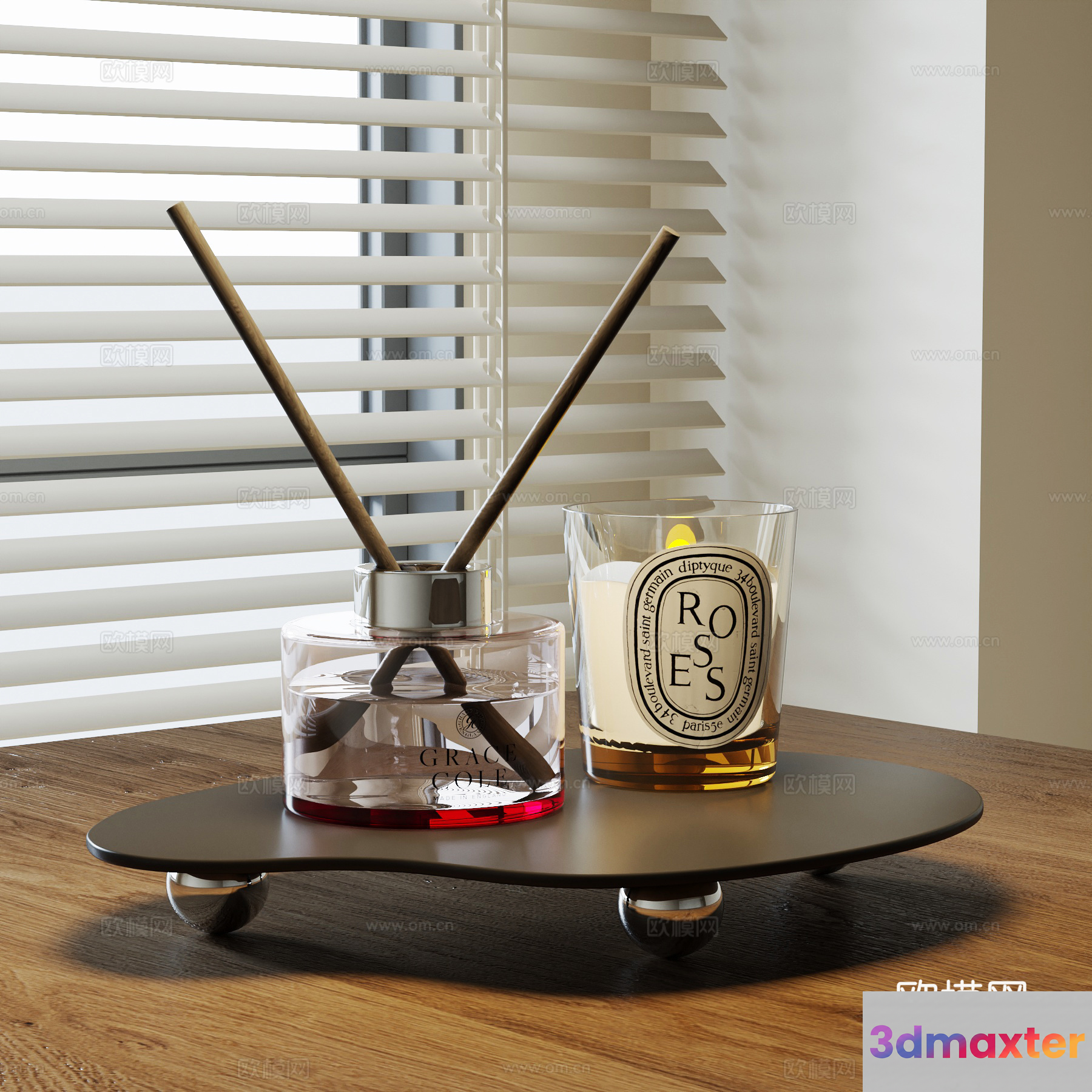 Modern Decorative Tray 3D Model - 14040 - VRAY Render