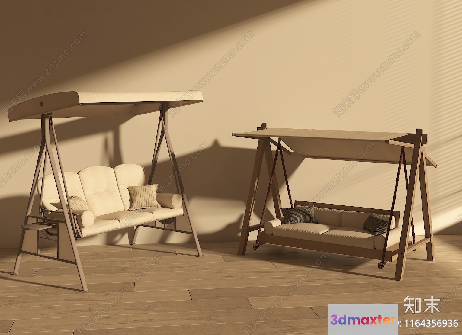 Modern Swing Set 3D Model - 1305 - VRAY Render