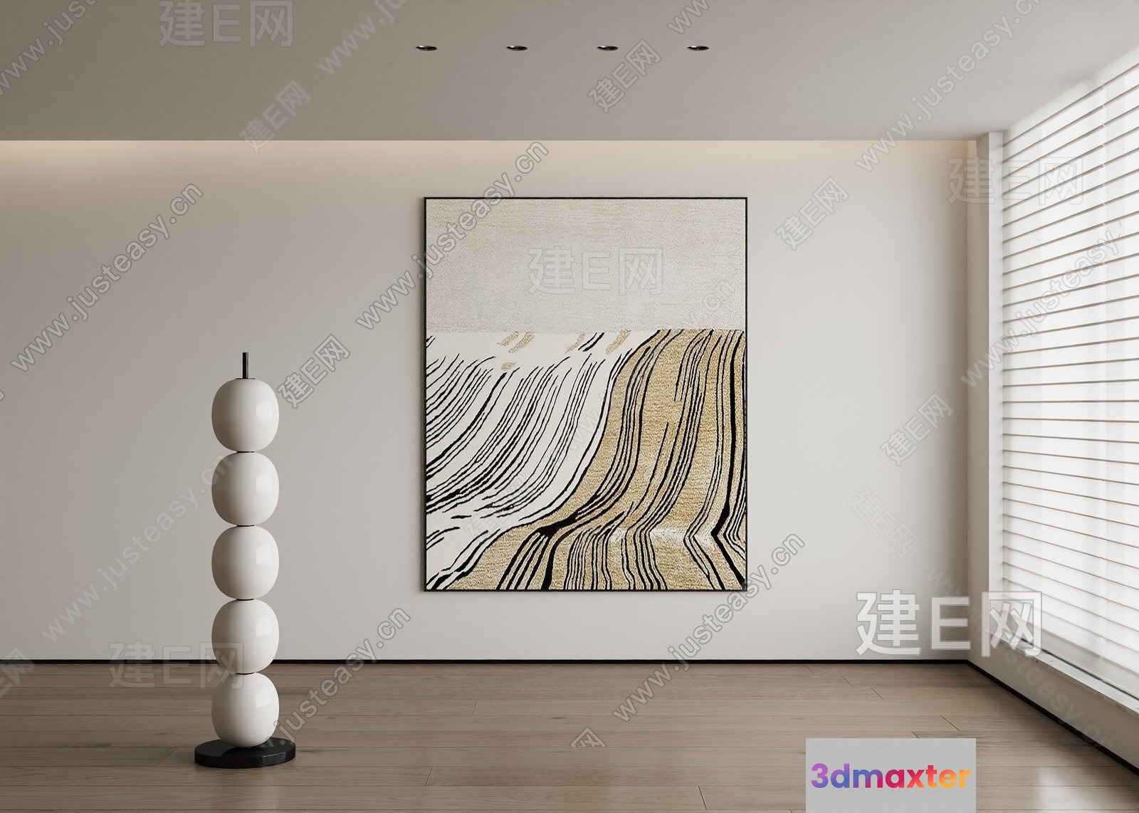 Modern Art Piece 3D Model - 2707 - VRAY Render