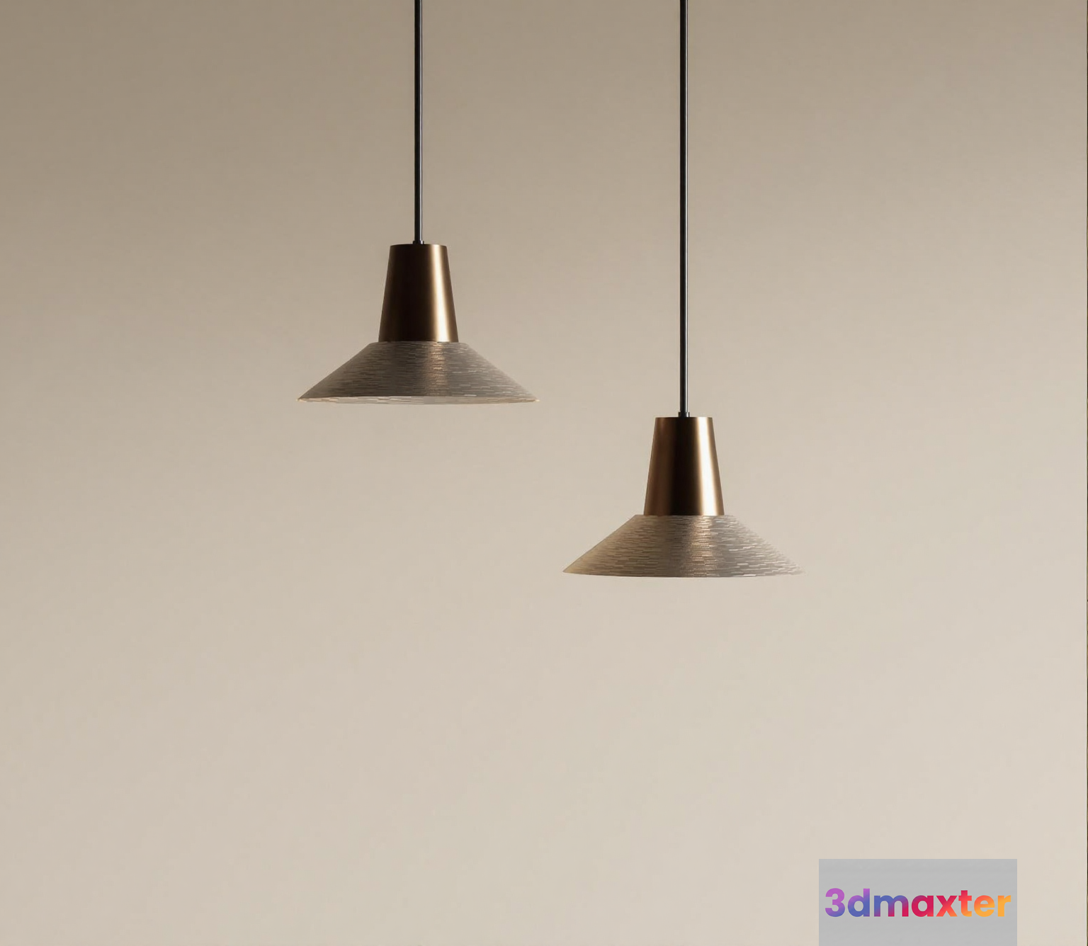 Gold Light Fixtures 3D Model - 5613 - VRAY Render