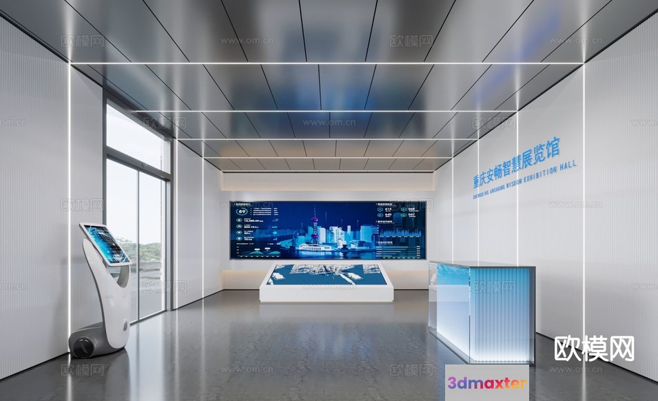 Modern Exhibition Hall 3D Model - 7981 - CORONA Render