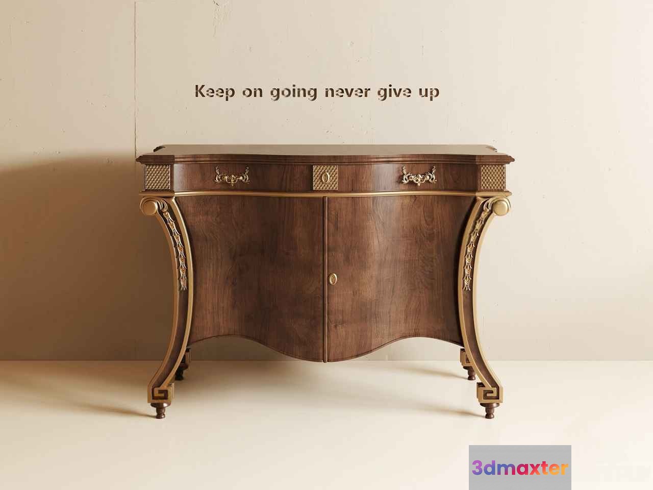 A Wooden Cabinet 3D Model - 18158 - VRAY Render