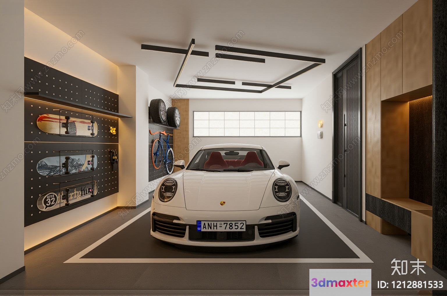 Modern Garage Space 3D Model - 3905 - VRAY Render