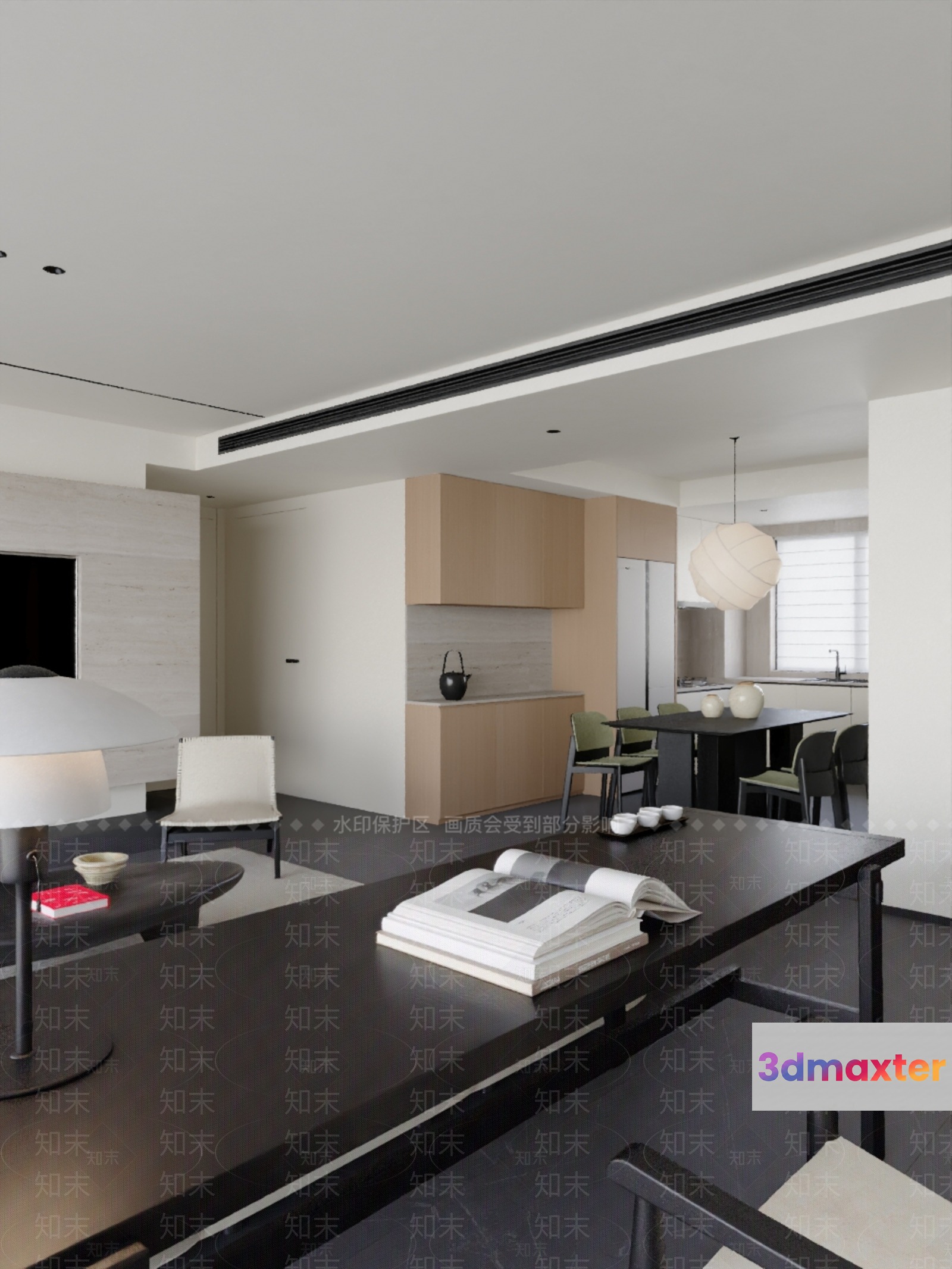 Modern Living Room 3D Model - 18512 - VRAY Render
