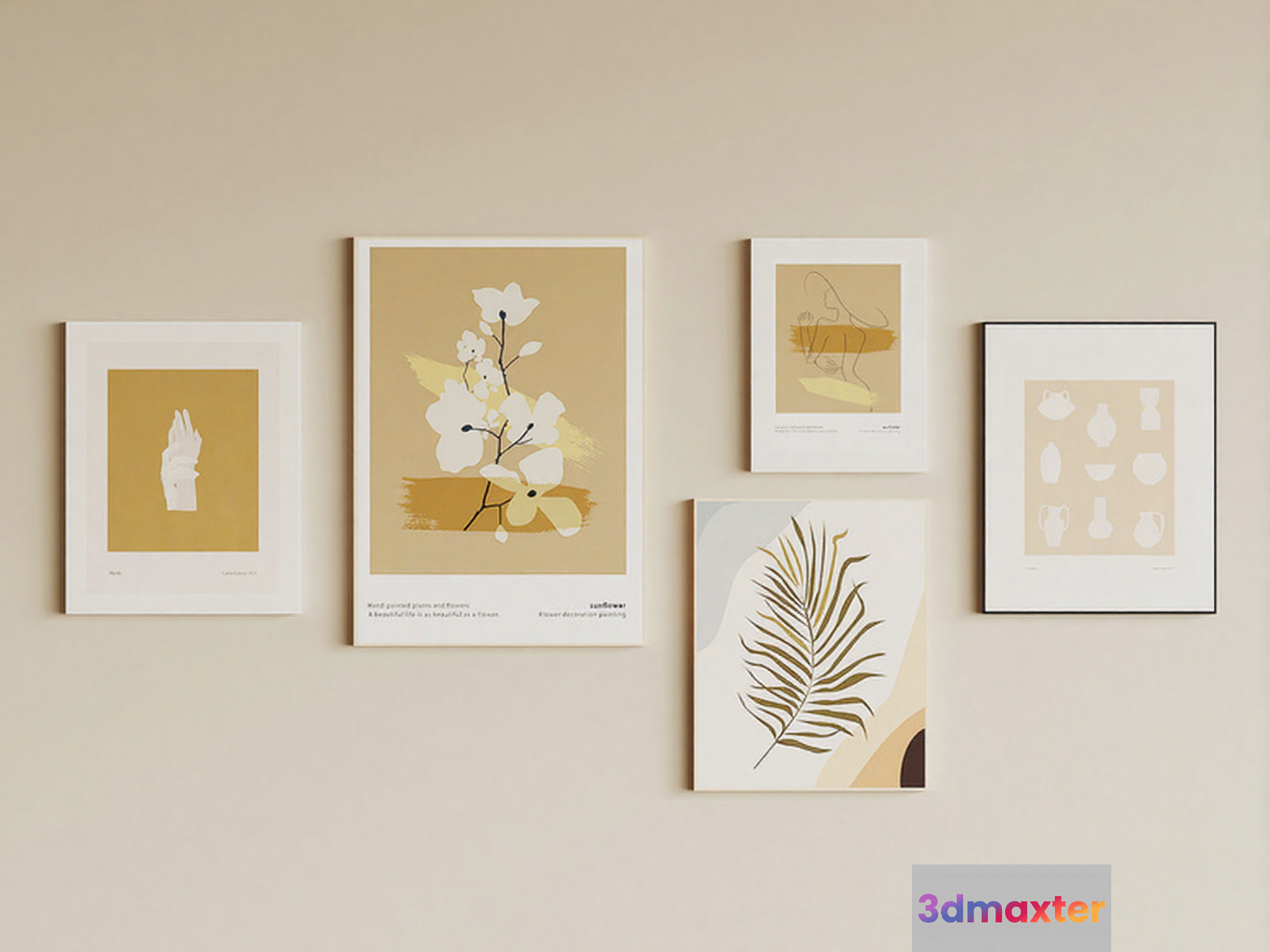 Modern Art Prints 3D Model - 7071 - VRAY Render
