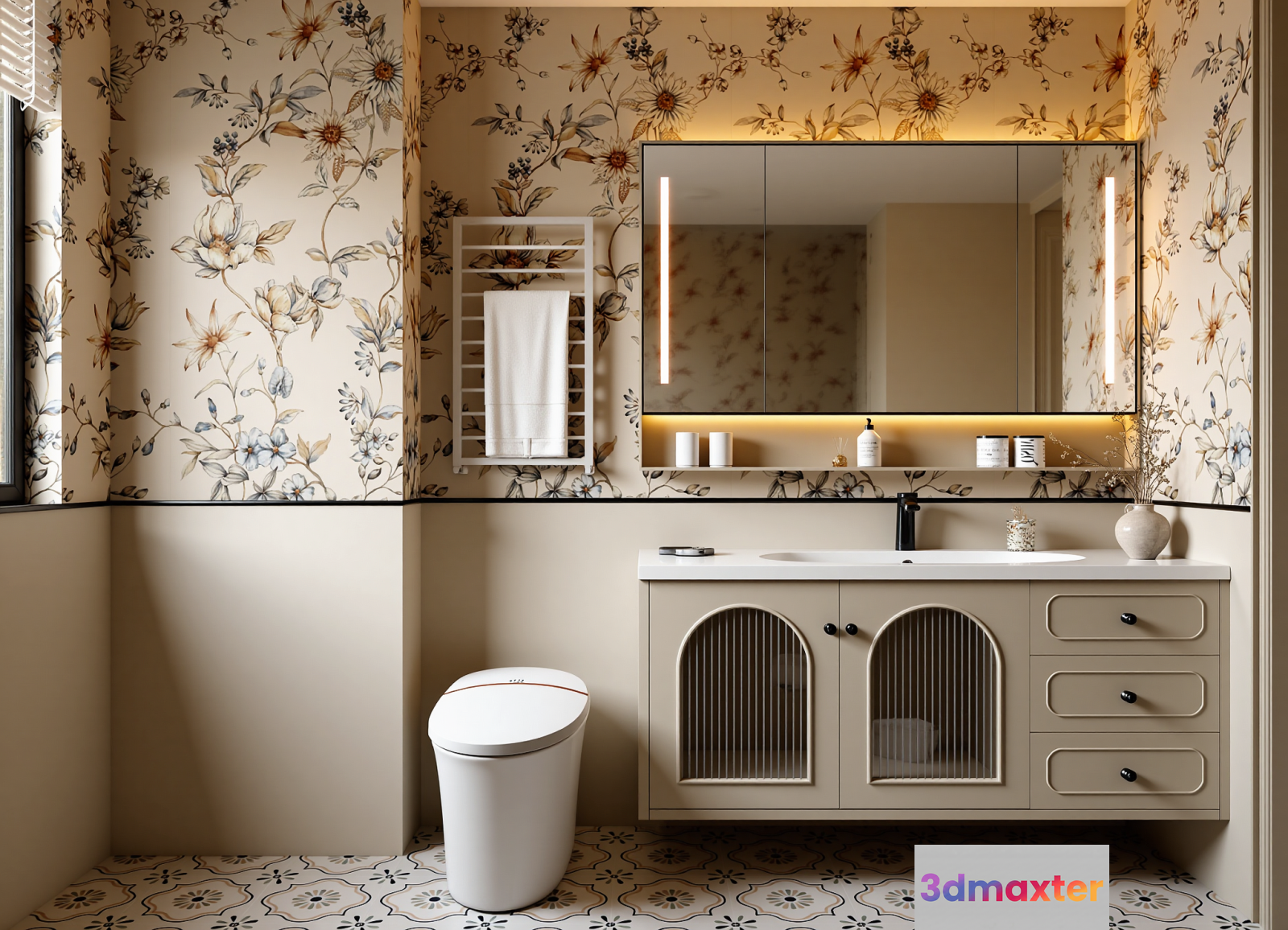 Modern Bathroom Vanity 3D Model - 22844 - VRAY Render
