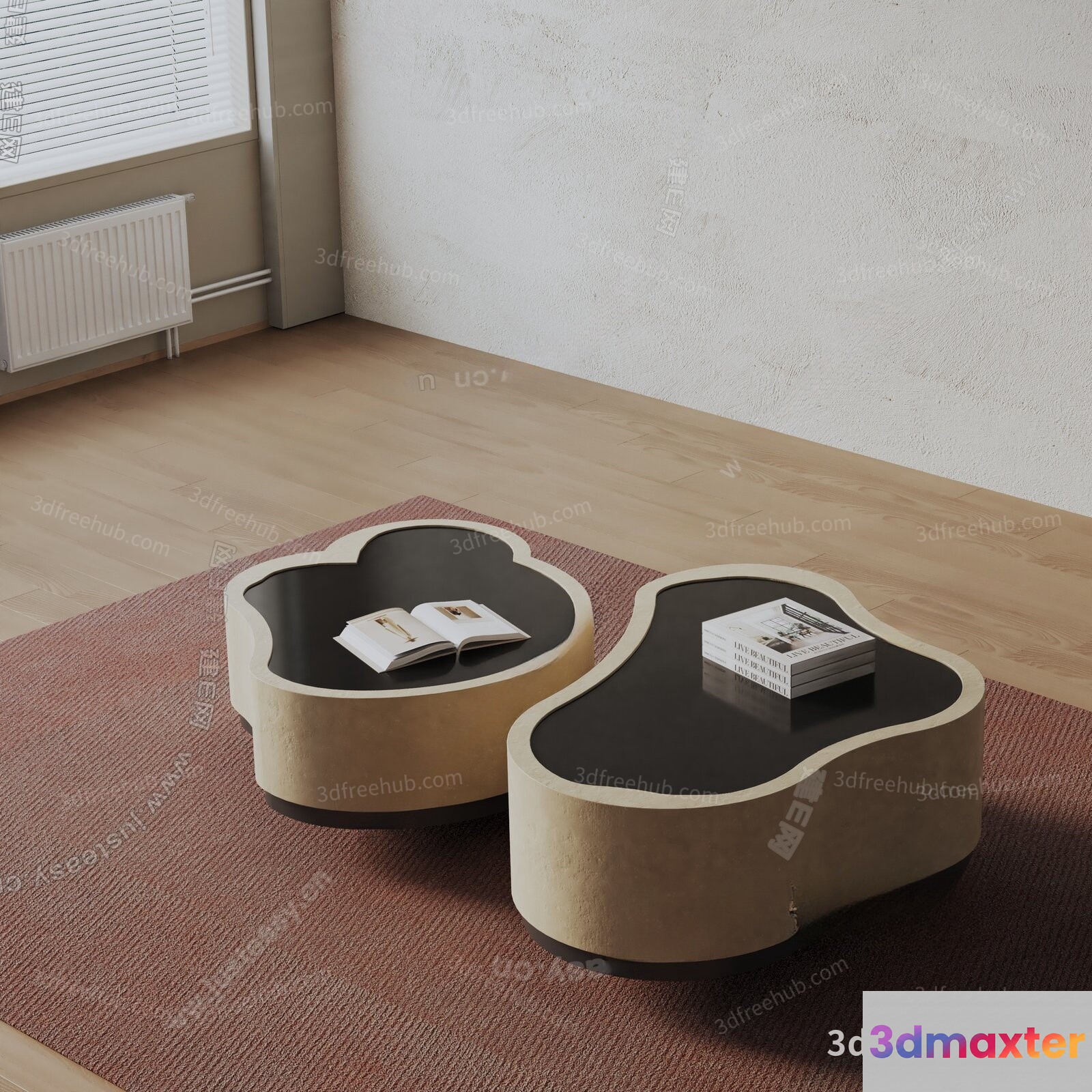 Modern Living Room 3D Model - 4732 - VRAY Render