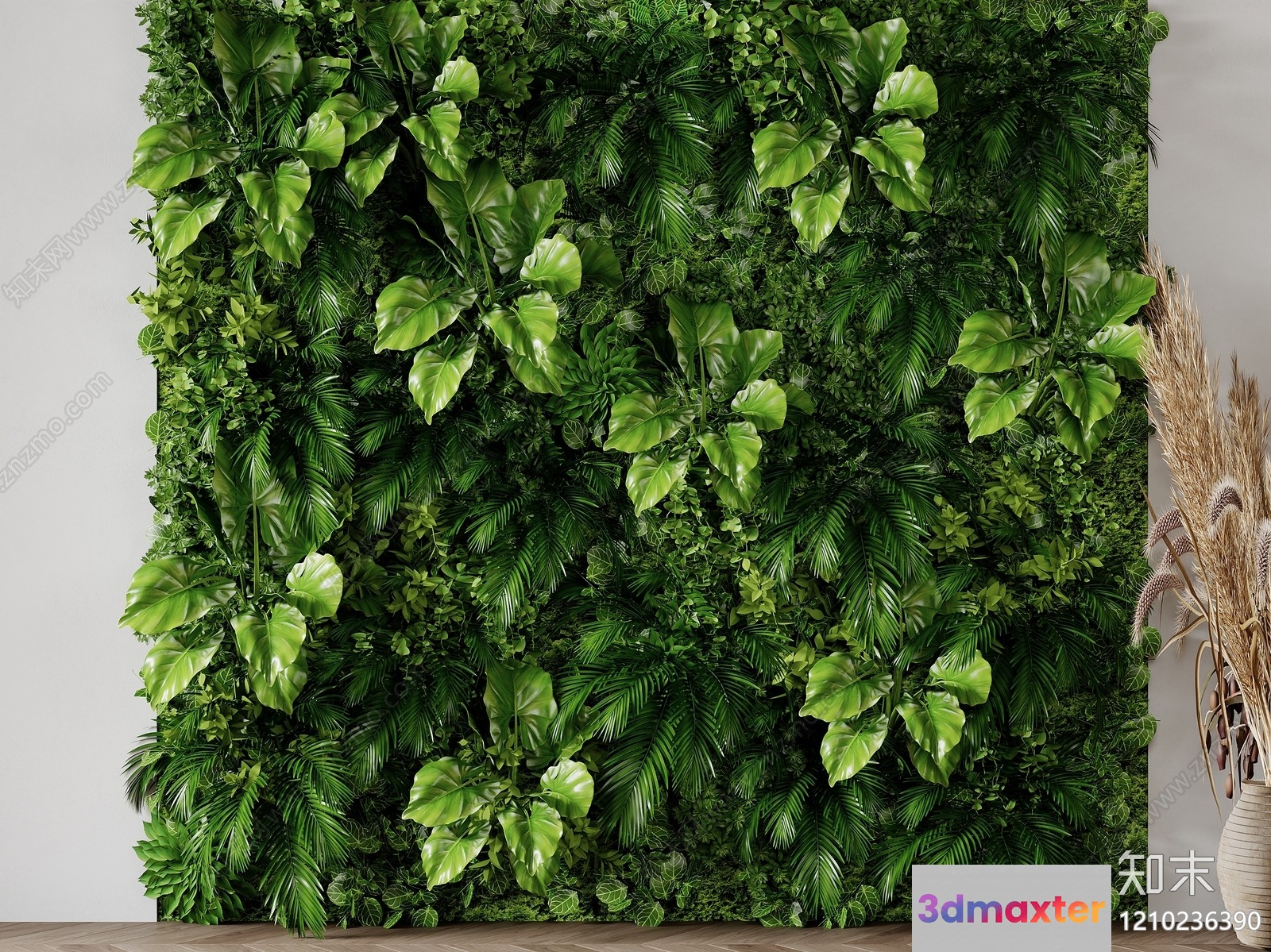 A Greenery Wall 3D Model - 21370 - VRAY Render