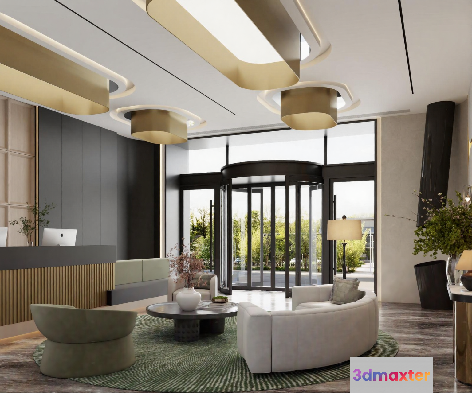 Modern Living Room 3D Model - 13534 - VRAY Render
