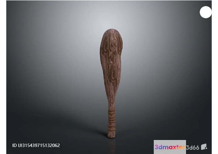 A Wooden Bat 3D Model - 3379 - VRAY Render