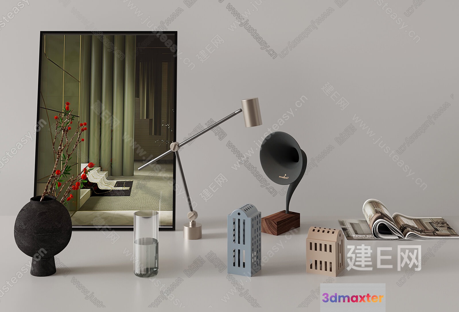 Modern Home Decor 3D Model - 6092 - VRAY Render