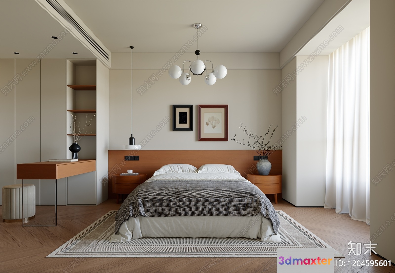Cozy Bedroom 3D Model - 17245 - CORONA Render