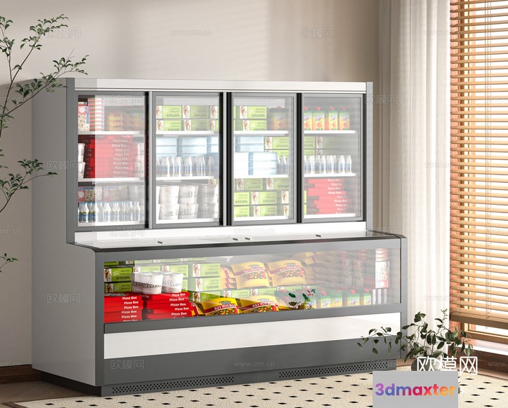 Modern Glass Display Case 3D Model - 8513 - VRAY Render