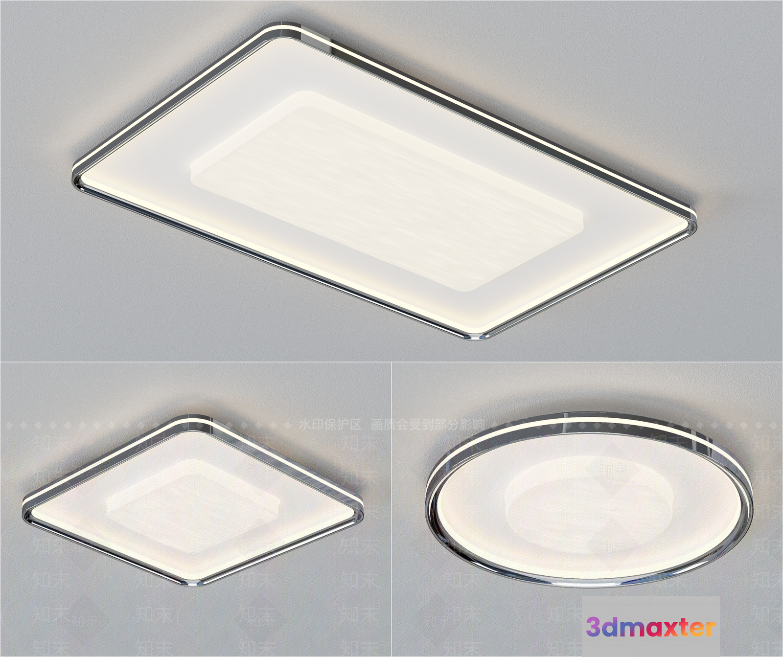 Modern Light Fixture 3D Model - 13366 - VRAY Render