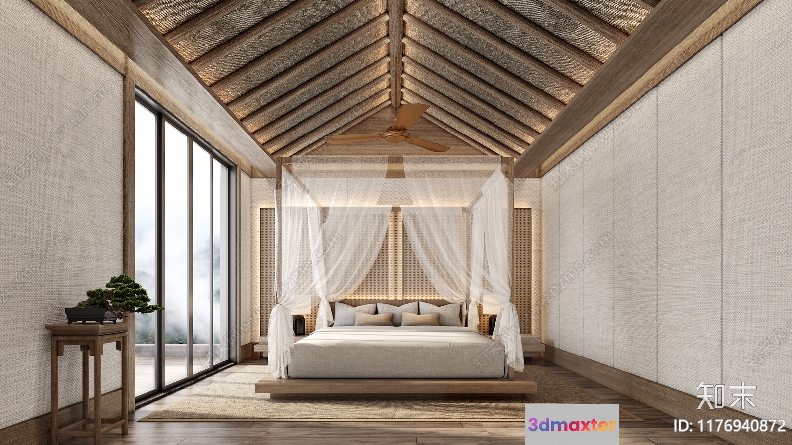 Cozy Bedroom 3D Model - 4342 - VRAY Render