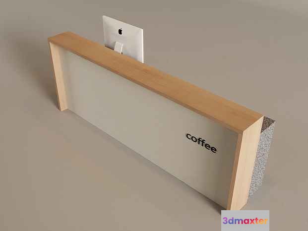 Wooden Shelf With A Coffee Sign 3D Model - 4861 - VRAY Render