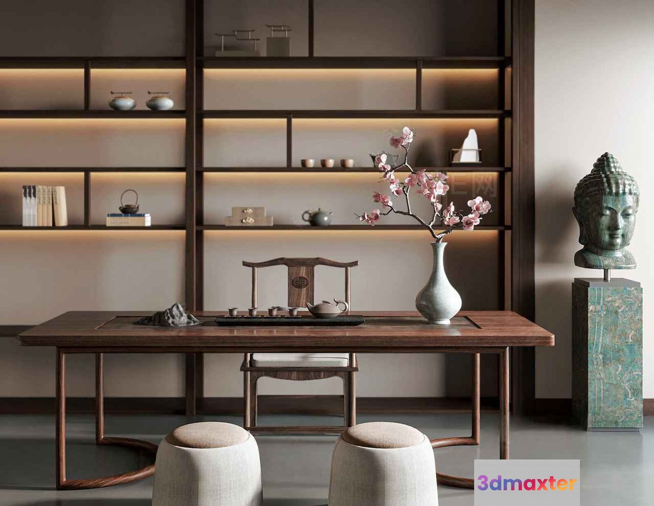 A Modern Tea Table 3D Model - 4867 - VRAY Render