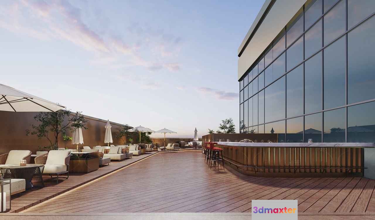 A Large Outdoor Deck 3D Model - 10746 - VRAY Render