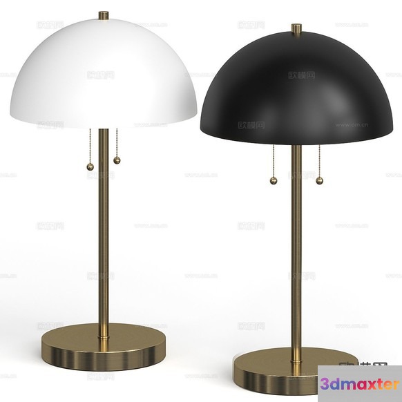 Gold Table Lamps 3D Model - 14240 - CORONA Render