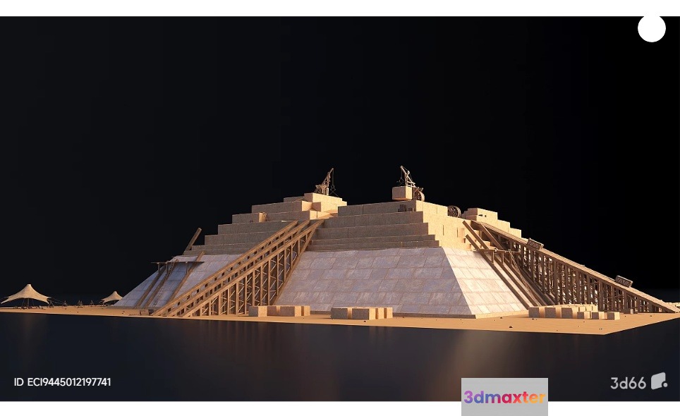 Ancient Stone Structure 3D Model - 7477 - VRAY Render