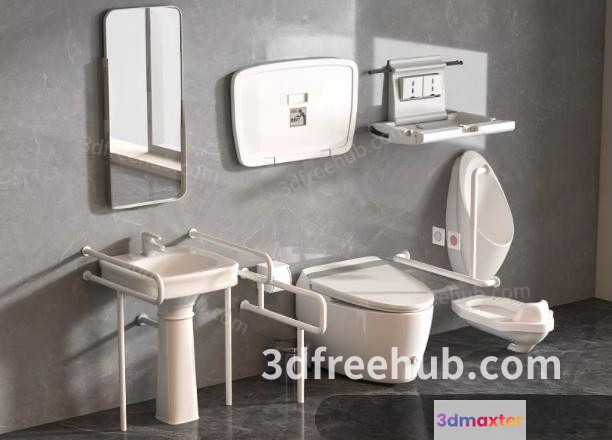 White Bathroom Sink 3D Model - 20836 - VRAY Render