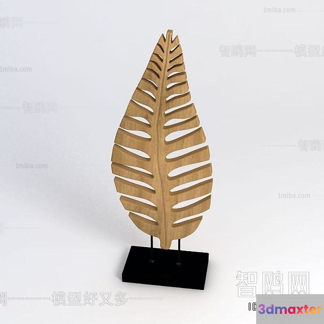A Decorative Leaf Sculpture 3D Model - 5738 - VRAY Render