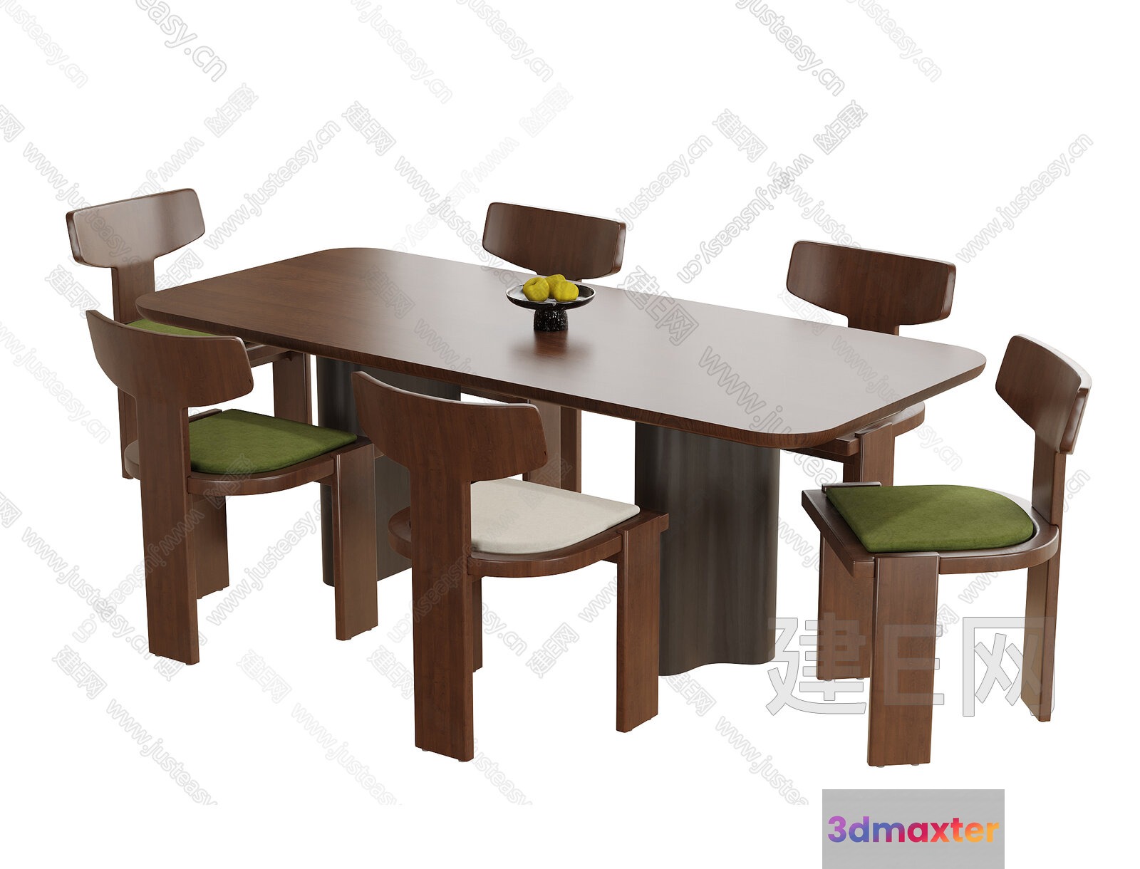 A Dining Table And Chairs Set 3D Model - 16793 - VRAY Render