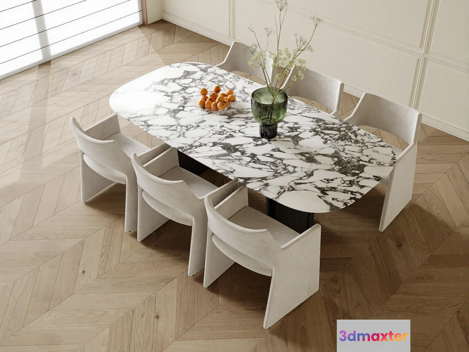 Modern Dining Table 3D Model - 5311 - CORONA Render