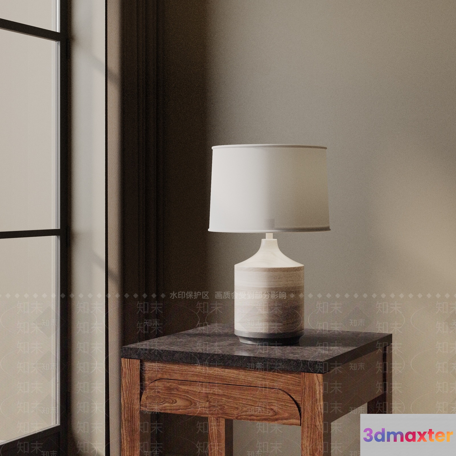 Cozy Corner Table Lamp 3D Model - 127 - VRAY Render