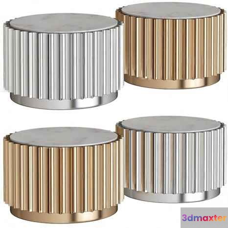 Gold And Silver Tables 3D Model - 15954 - VRAY Render