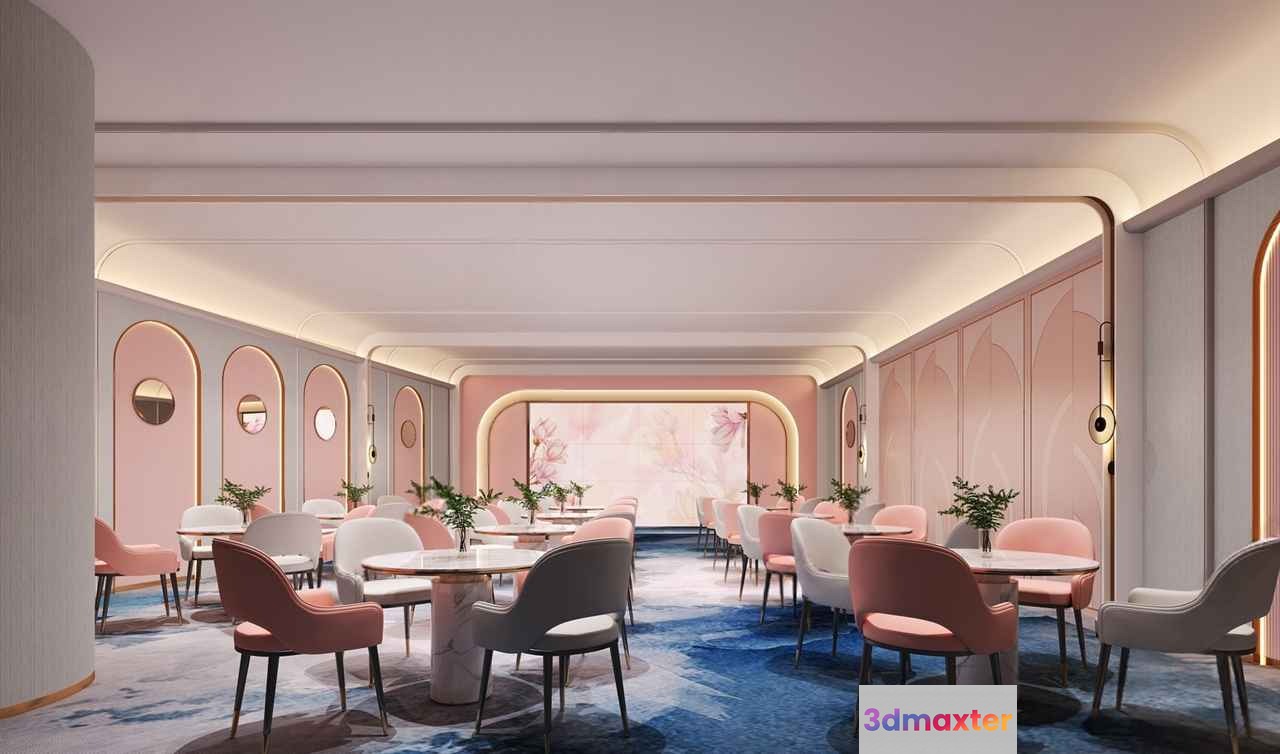 A Modern Dining Room 3D Model - 21656 - CORONA Render