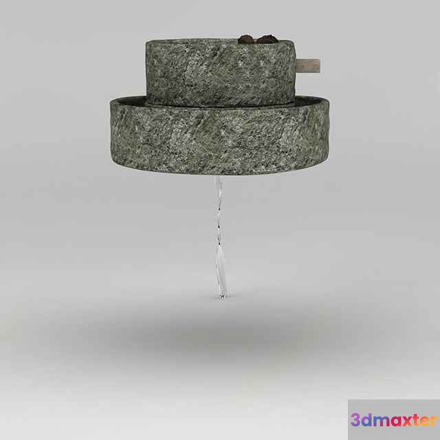 A Stone Water Fountain 3D Model - 14868 - VRAY Render