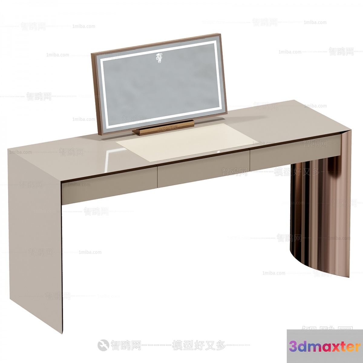 Modern Computer Desk 3D Model - 4911 - VRAY Render