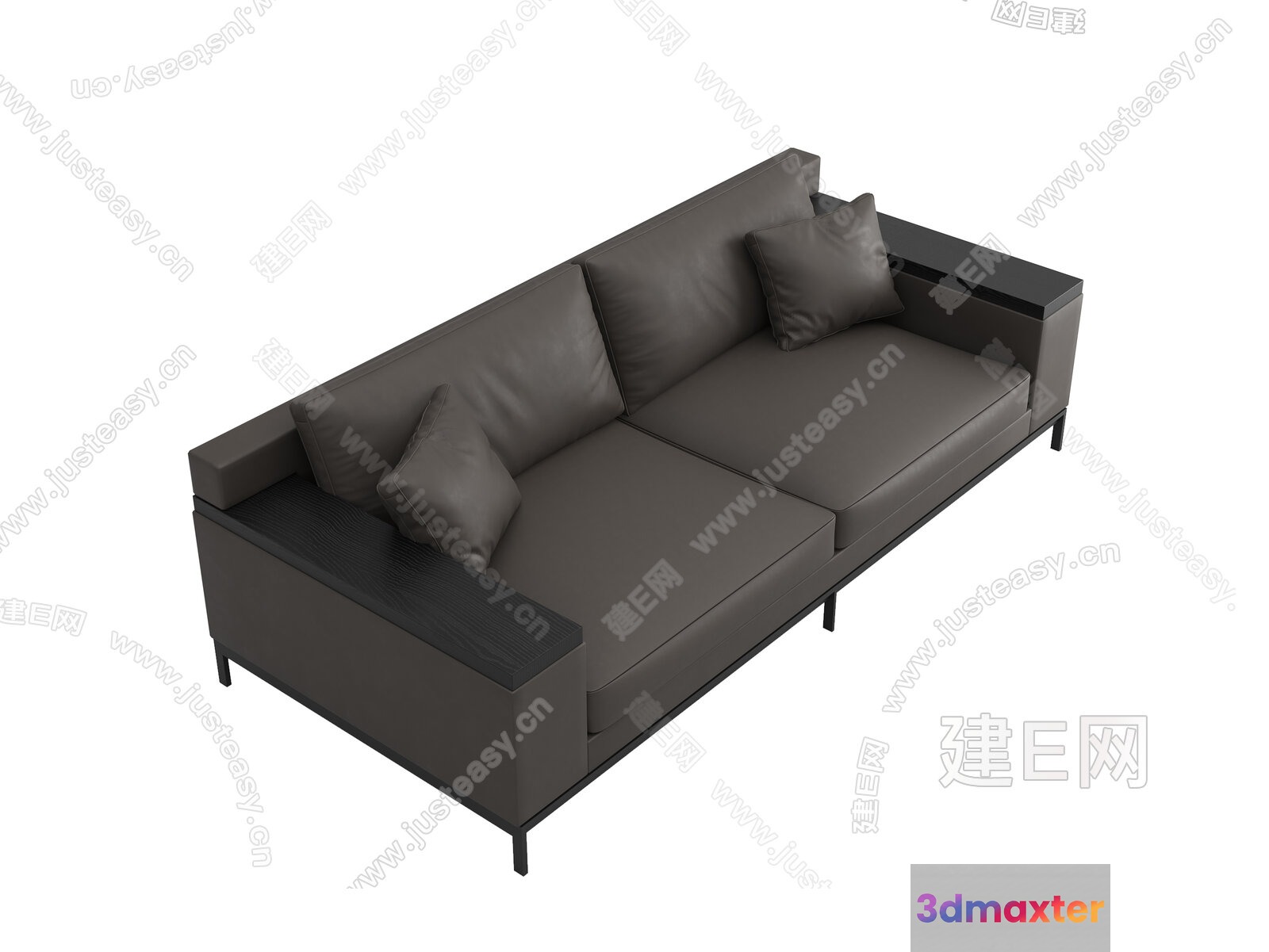 Modern Gray Sofa 3D Model - 4750 - CORONA Render