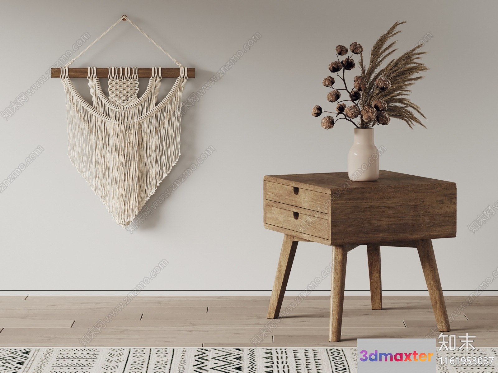 Cozy Rustic Home Decor 3D Model - 22141 - VRAY Render