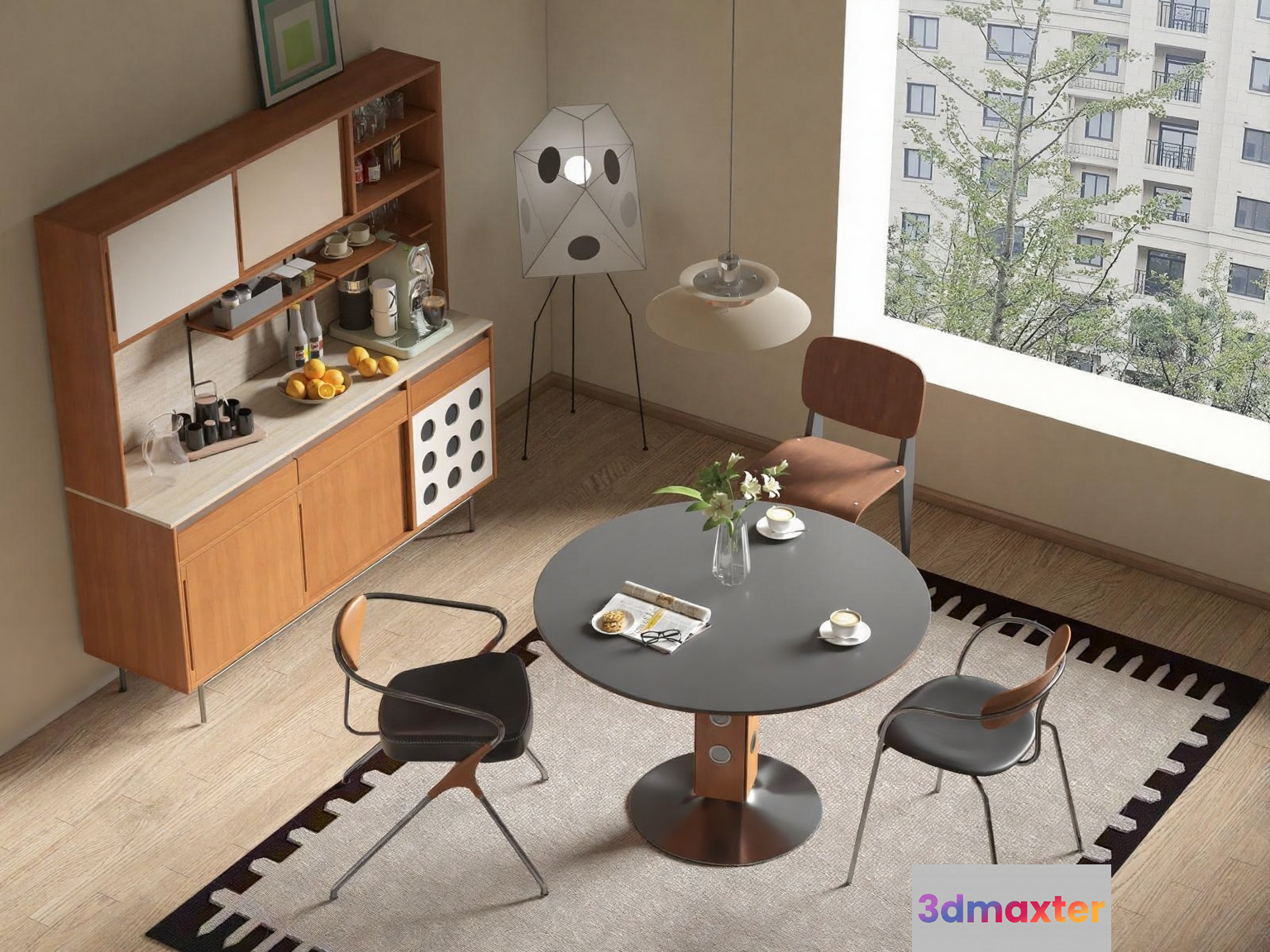 Mid-Century Modern Furniture 3D Model - 2353 - VRAY Render