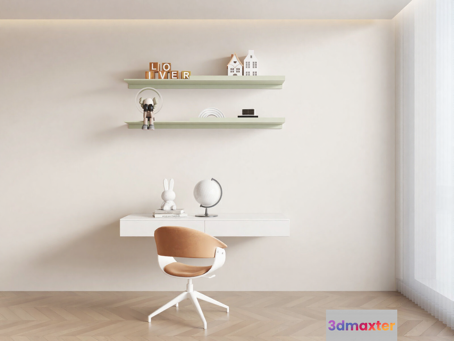 Minimalist Office Space 3D Model - 3709 - VRAY Render