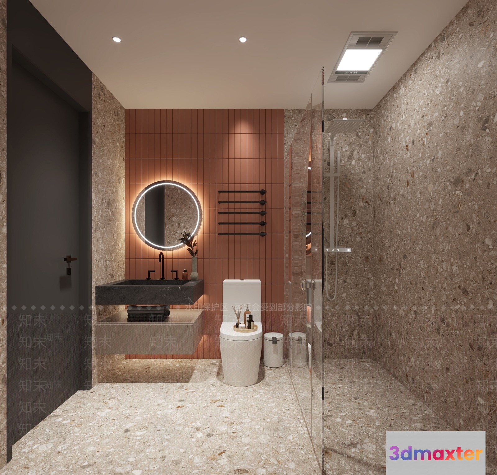 A Modern Bathroom 3D Model - 12723 - VRAY Render