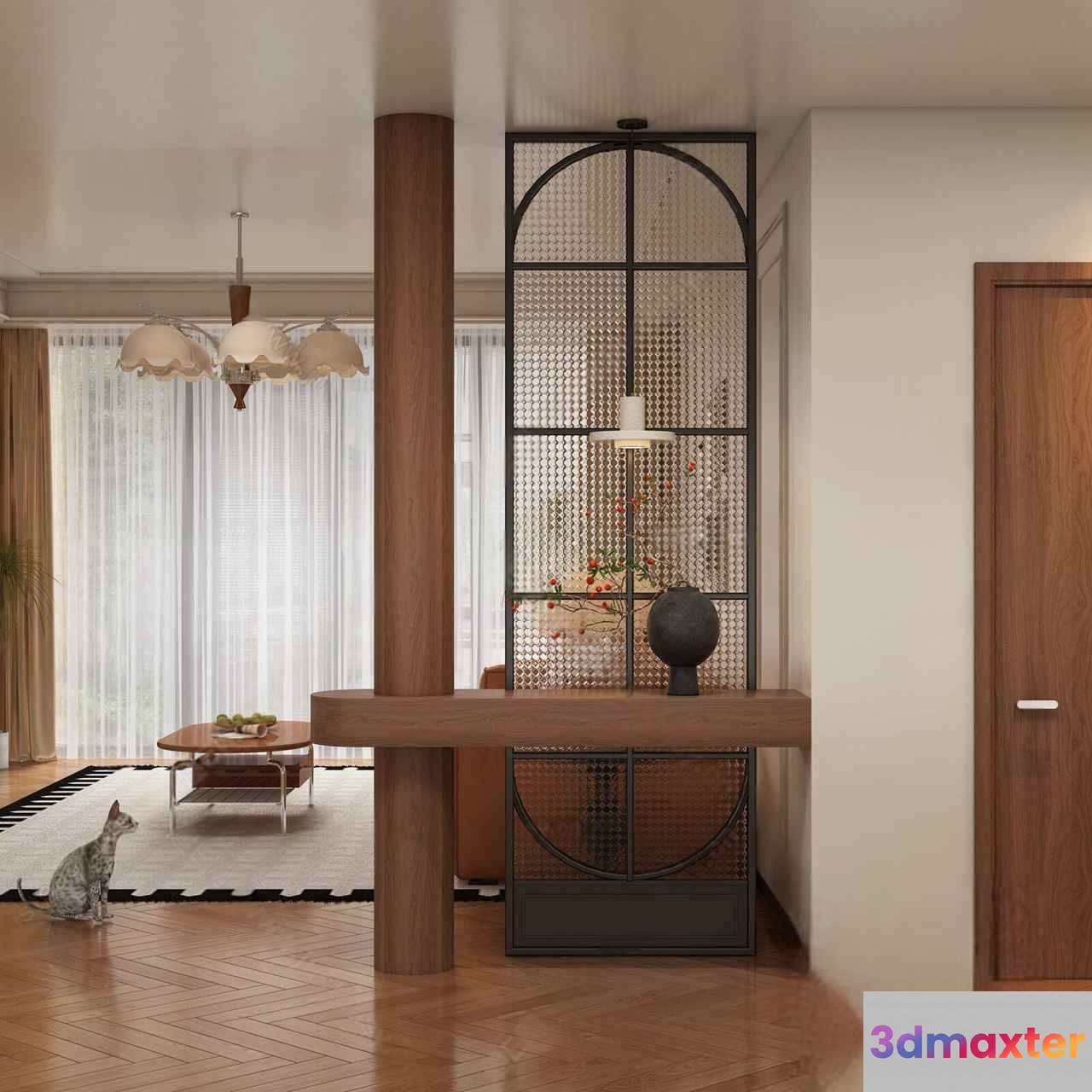 Modern Living Room 3D Model - 20599 - VRAY Render